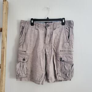 Quiksilver Men's Gray Cargo Shorts Size 34W